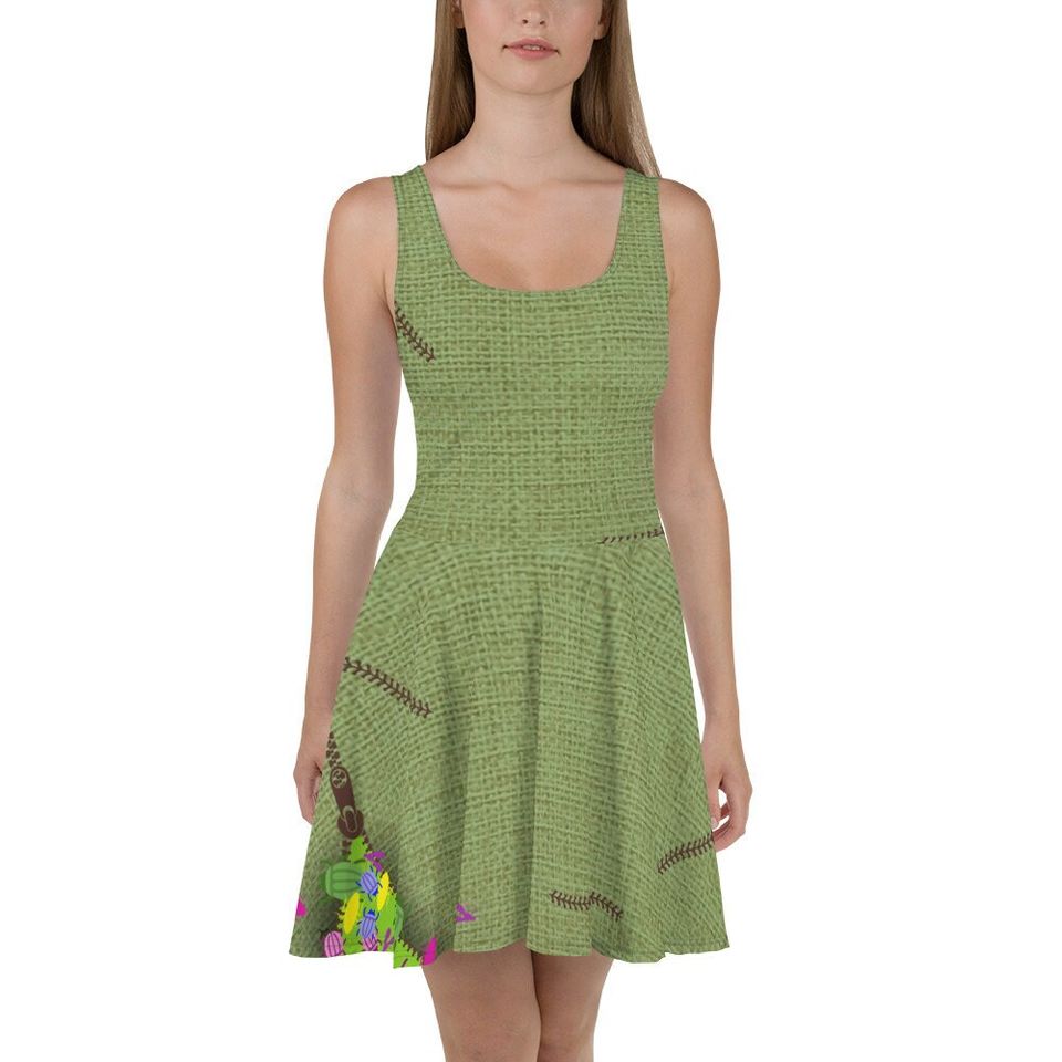 Green Oogie Boogie Skater Dress