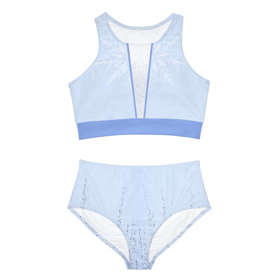 The Ice Princess Swimsuit, Sleeveless Swimwear, Kids Two Piece Swimsuits