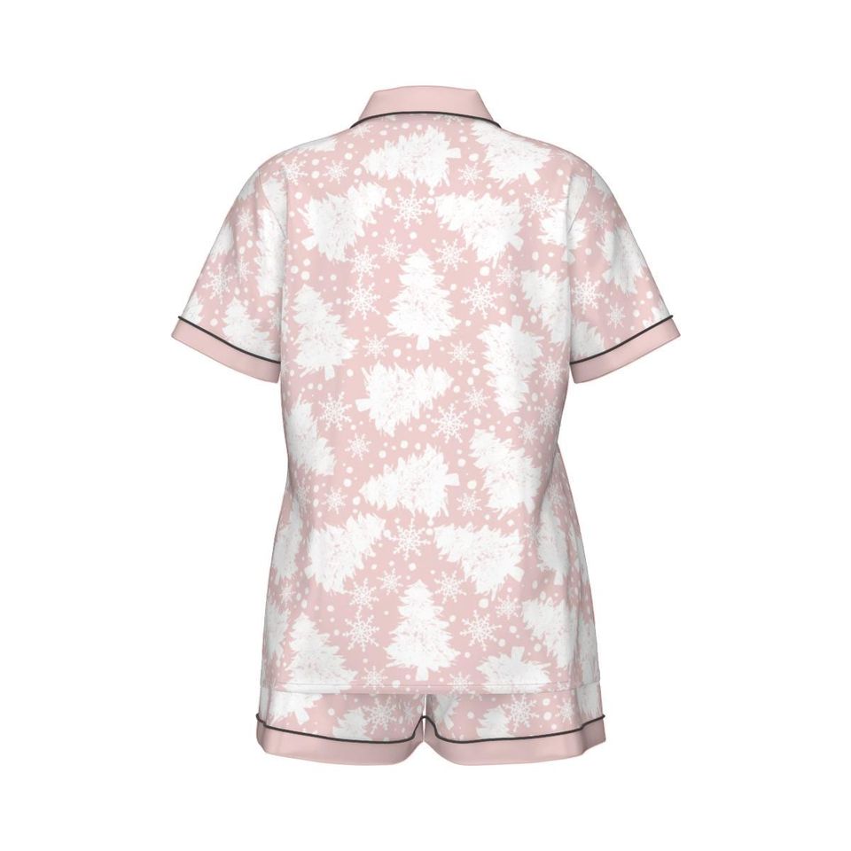 Pink Tree  Short Sleeve Pajama Set
