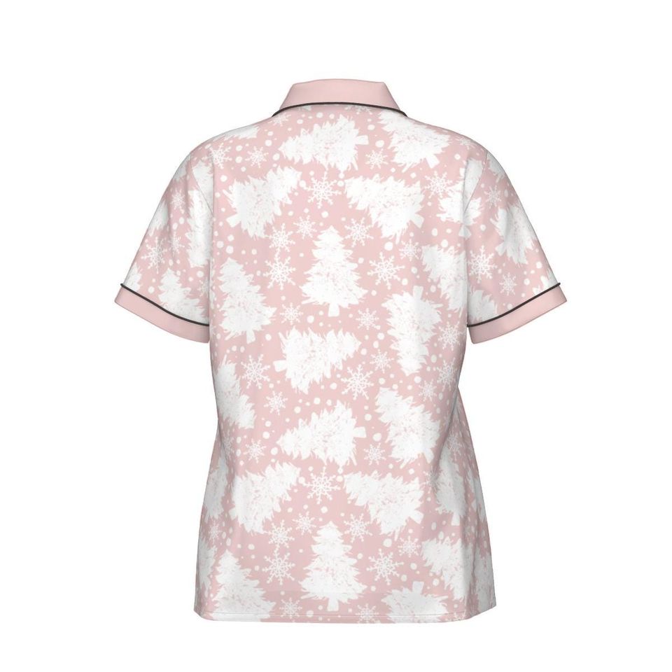 Pink Tree  Short Sleeve Pajama Set