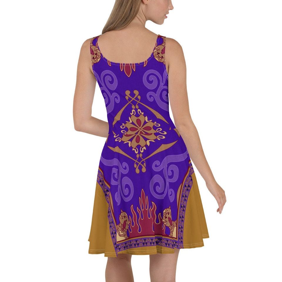 Magic Carpet Skater Dress – Fun Cartoon Style Casual Outfit for Women