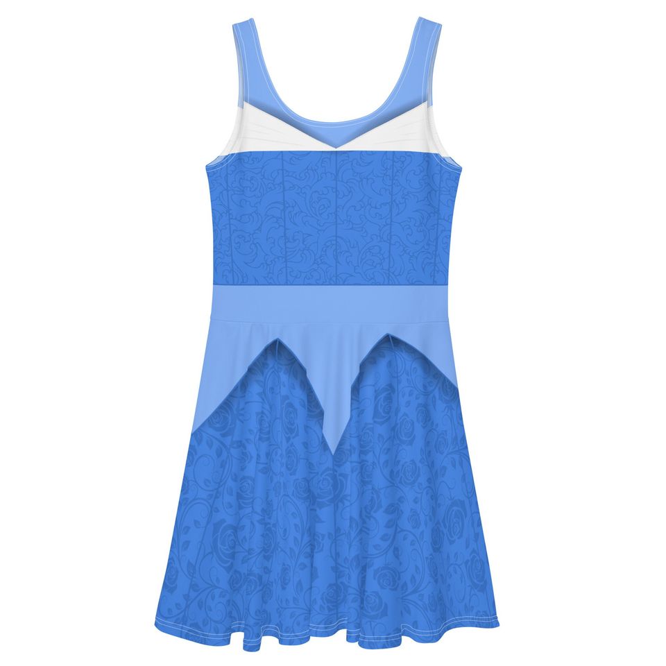 Make it Blue Skater Dress – Fun Cartoon Style Casual Outfit for Women