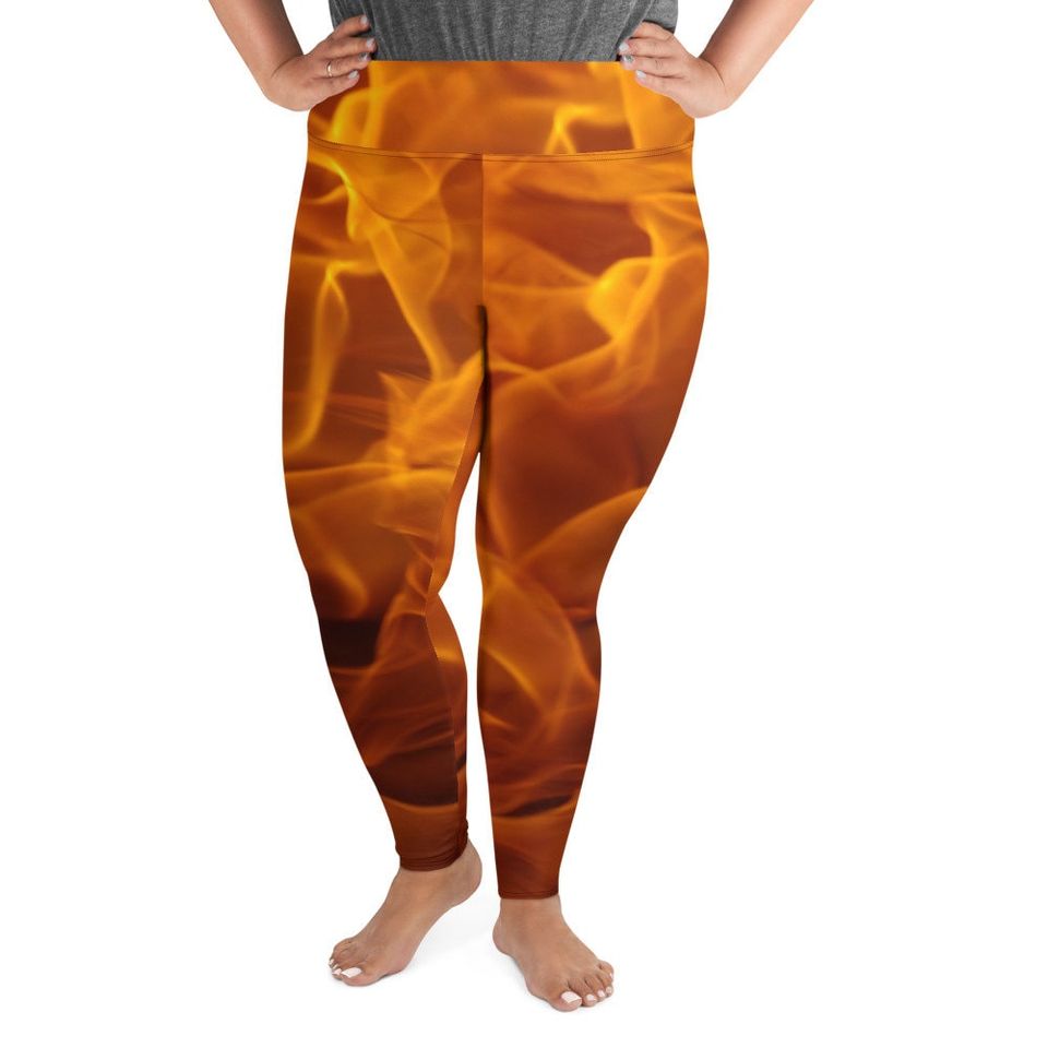Fire Ember Plus Size Leggings