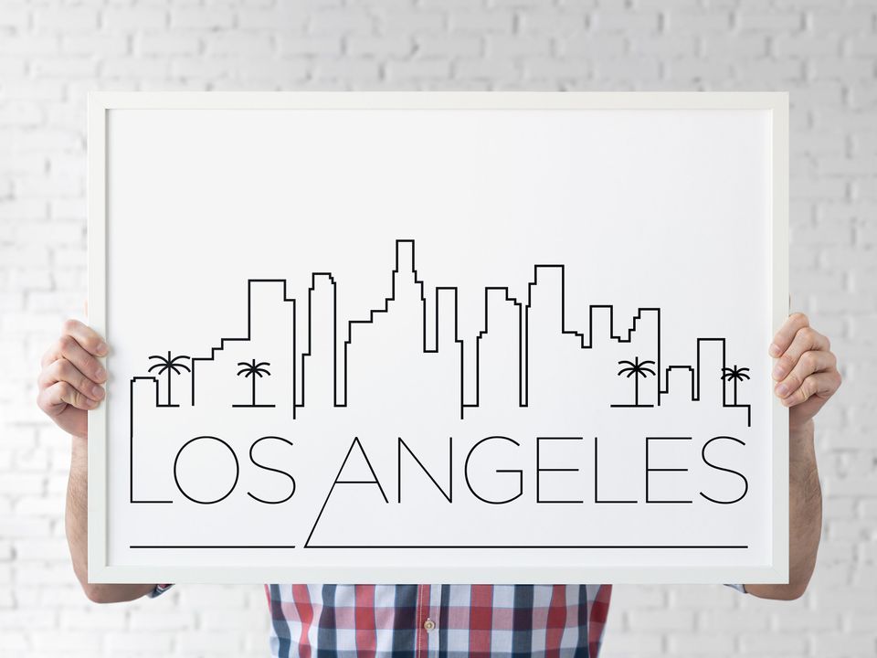 Los Angeles Skyline Art Print: Minimalist LA Poster