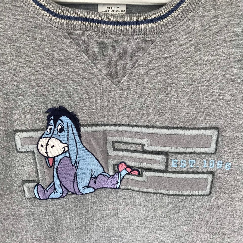 Vintage Eeyore Grey Sweatshirt Size Medium Eeyore