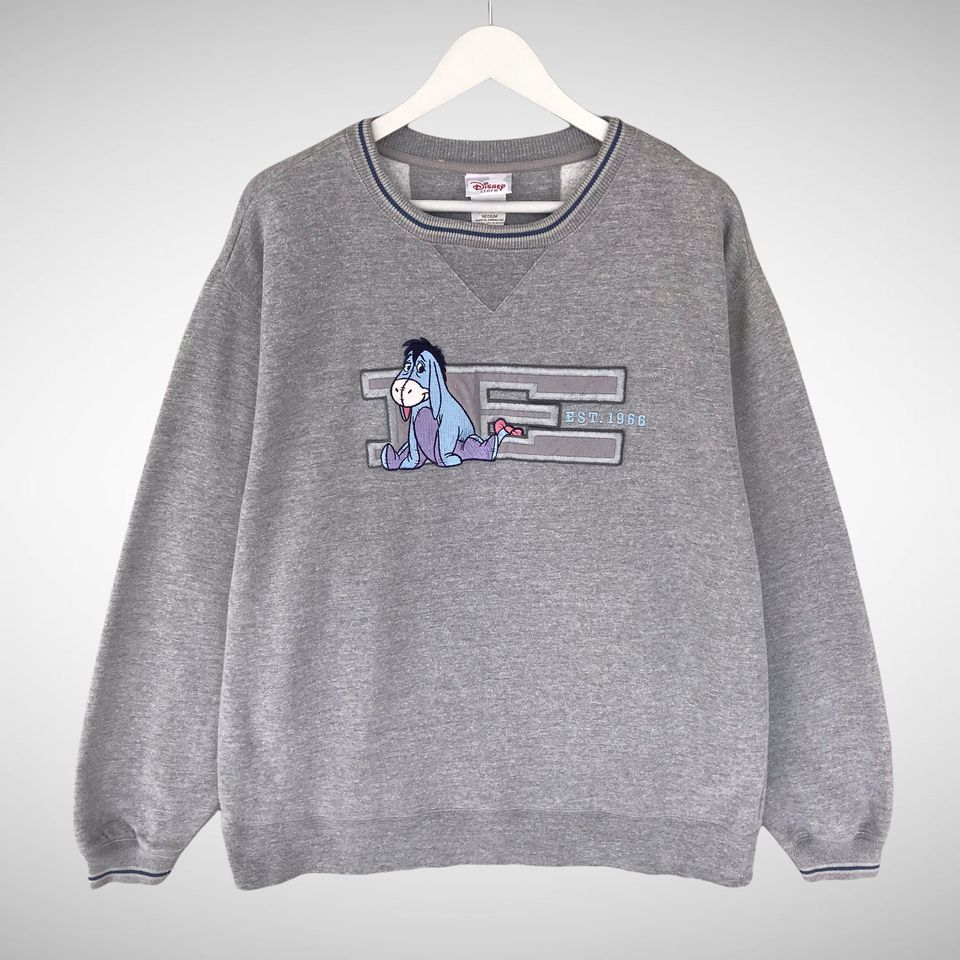 Vintage Eeyore Grey Sweatshirt Size Medium Eeyore