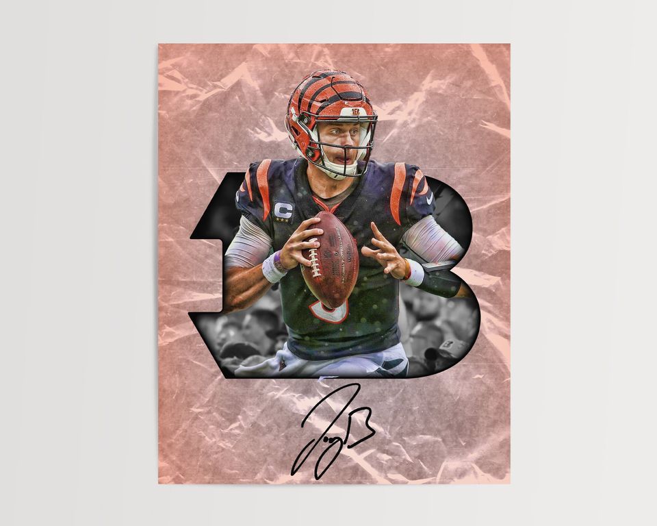 Joe Burrow Cincinnati Bengals football  Poster