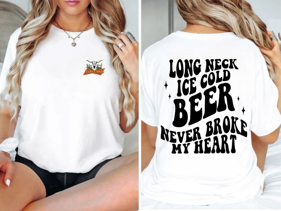 Lukee Comb Beer Never Broke My Heart Shirt, Country Concert
