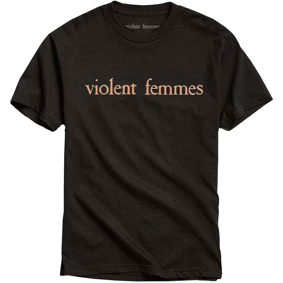 Violent Femmes Unisex Tee: Salmon Pink Vintage Logo