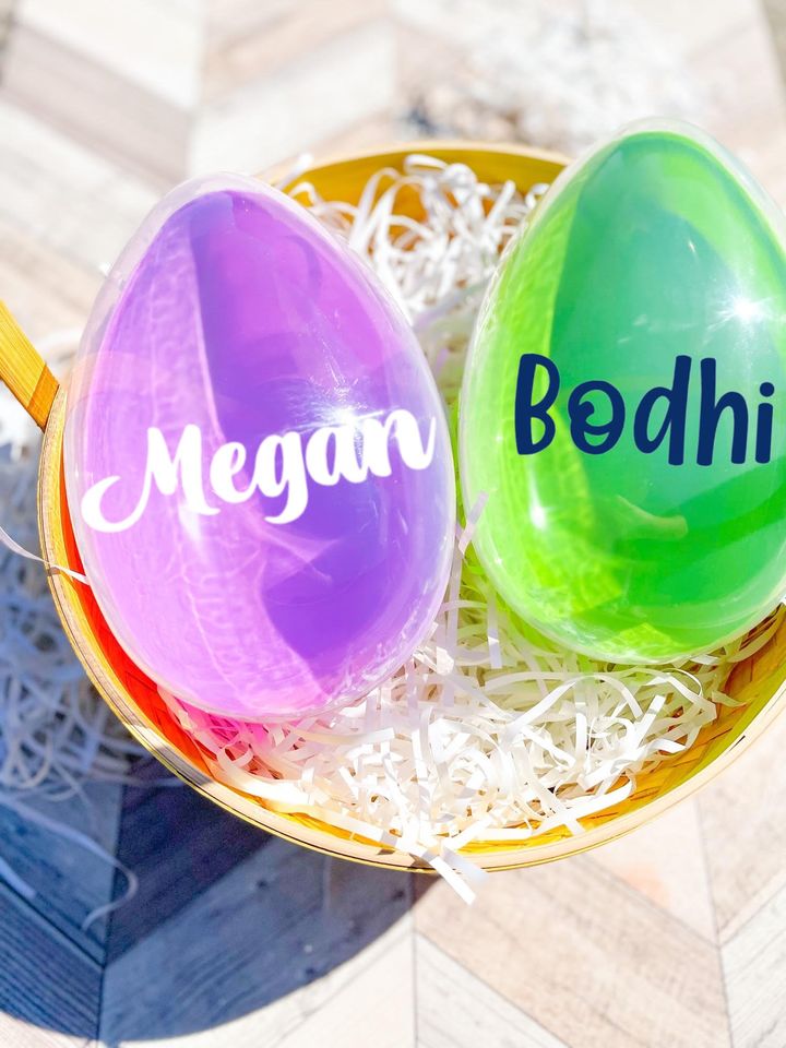Personalized Jumbo Easter Egg, Fillable Basket Stuffer