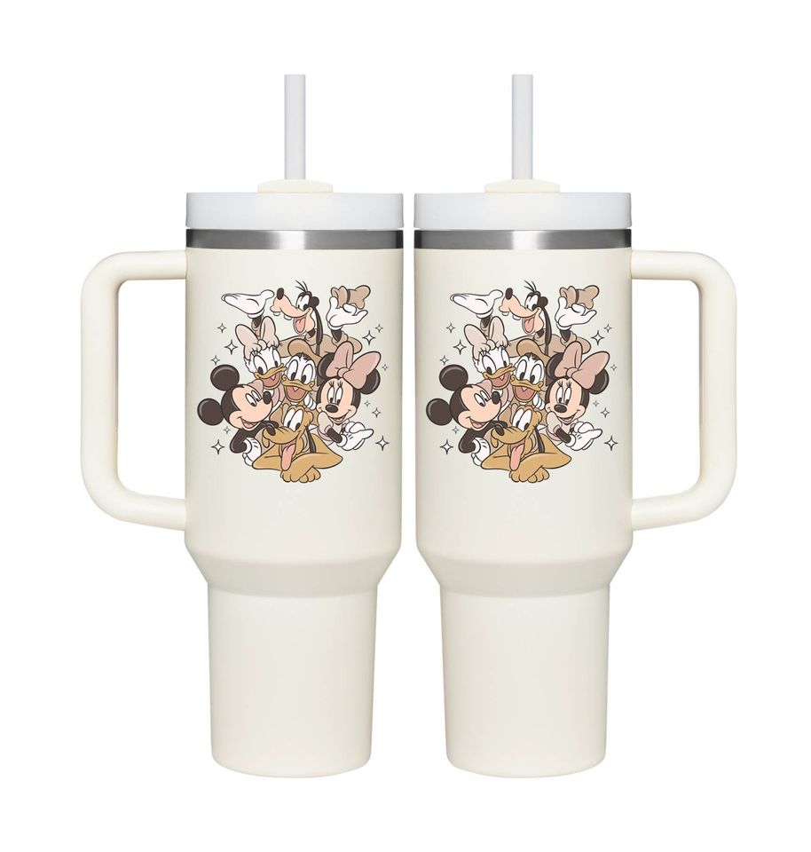 40oz Checkered Mickey Mouse Stanley dupe- Stanley dupe Disney cup