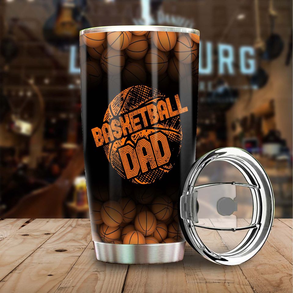 Basketball Dad personalized tumbler-Birthday Christmas Tumbler 20oz