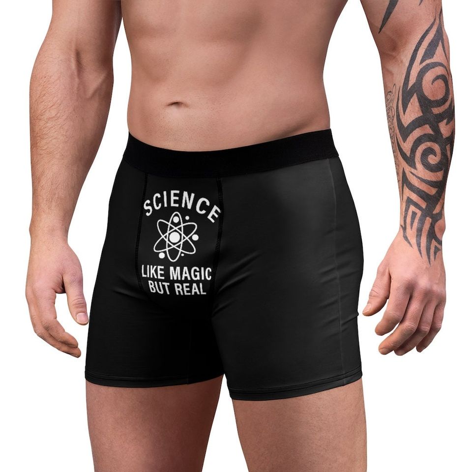 Science Like Magic But Real Men's Boxer Briefs, Funny Scientist Men's Briefs