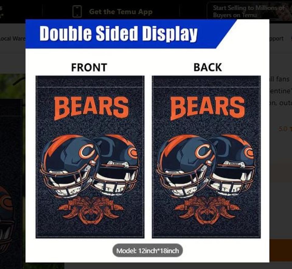 Chicago Bears Football Yard Flag