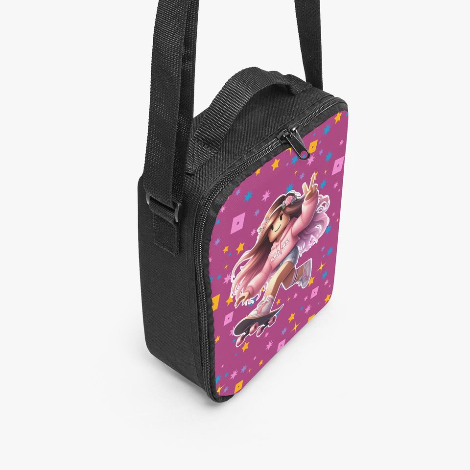 Pink Roblox Kids Lunch Box Bag