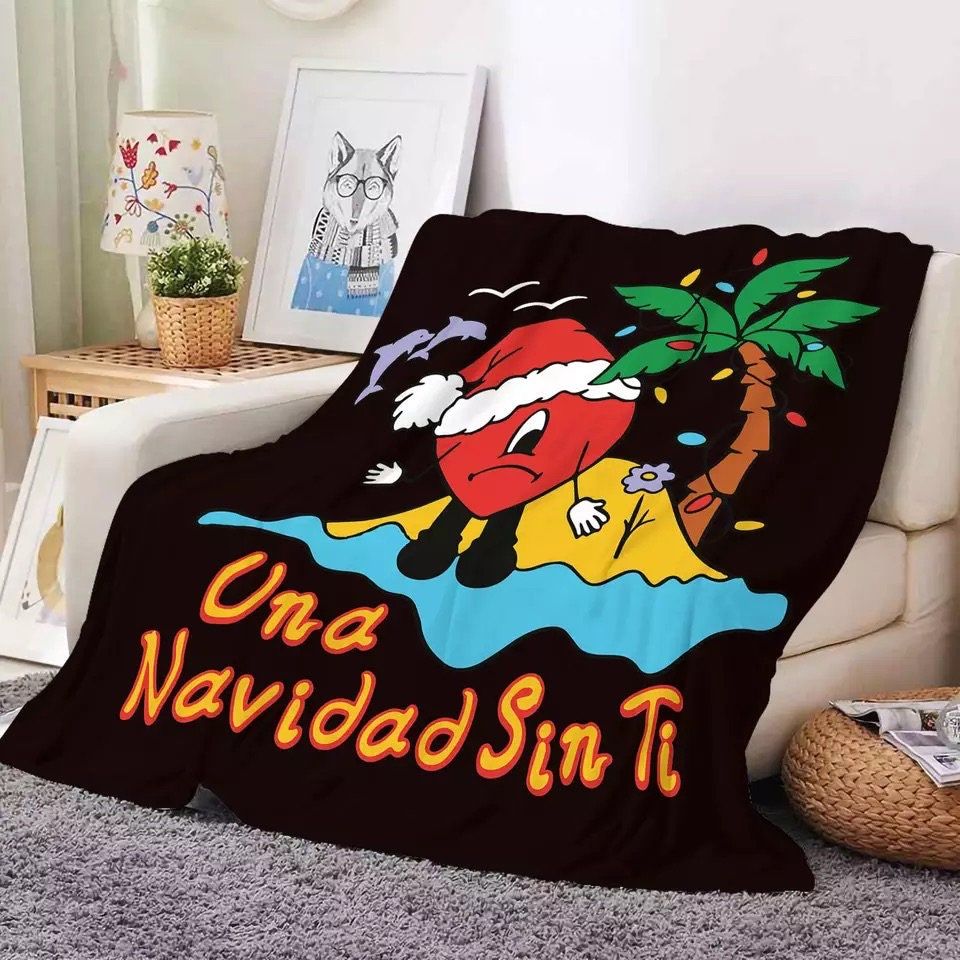 Bad bunny throw blanket, Bad Bunny Merch