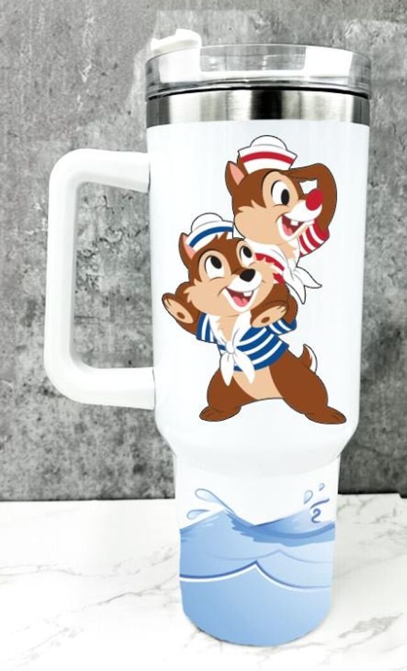 Disney Cruise Tumblers, Custom 40oz Insulated Cup with Straw