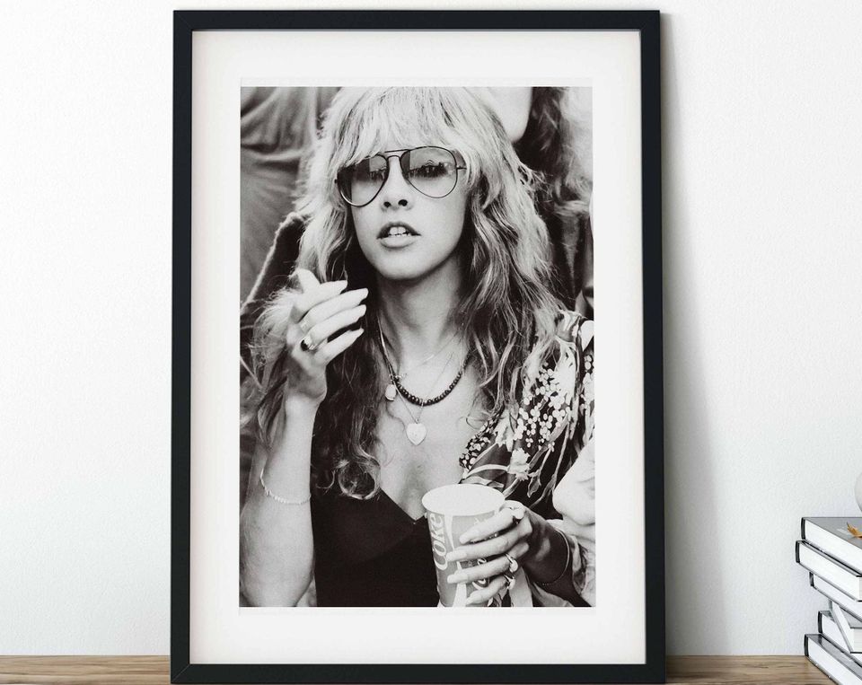 Stevie Nicks B&W Vintage Poster Print
