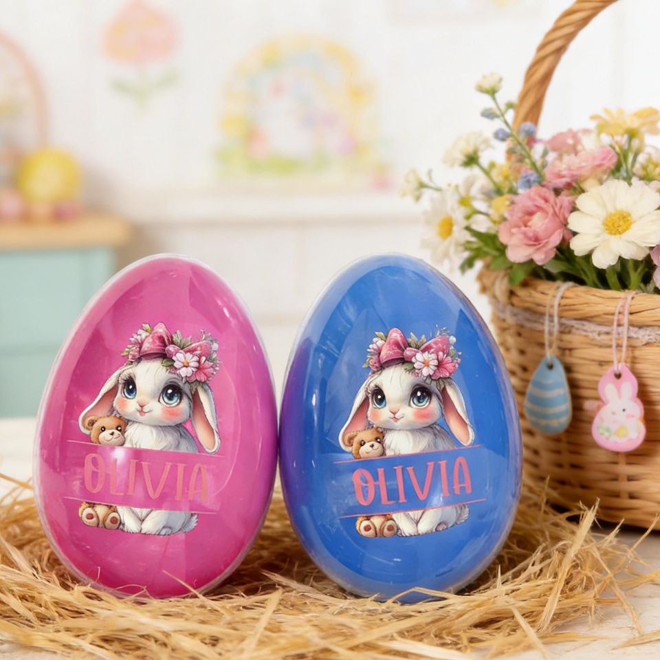 Personalized Fillable Easter Egg, Kids Easter Gift