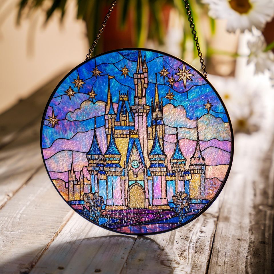 Disneyland Castle Suncatcher: Vintage Magic Kingdom Window Decor