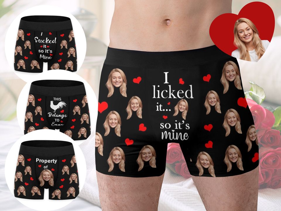 Custom Face Boxers, "I Licked It So It's Mine" Underwear