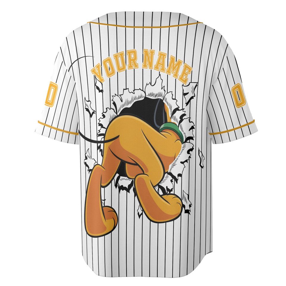 Custom Pluto Baseball Jersey, Disney Jersey for Fans