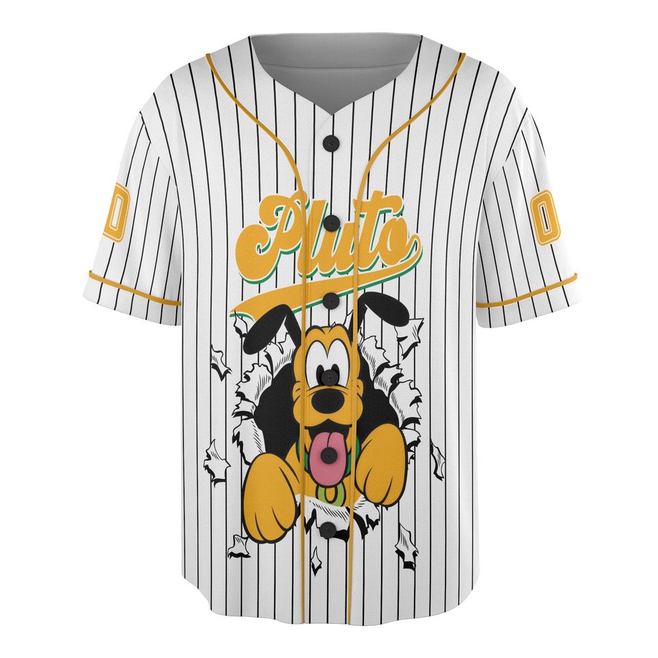 Custom Pluto Baseball Jersey, Disney Jersey for Fans