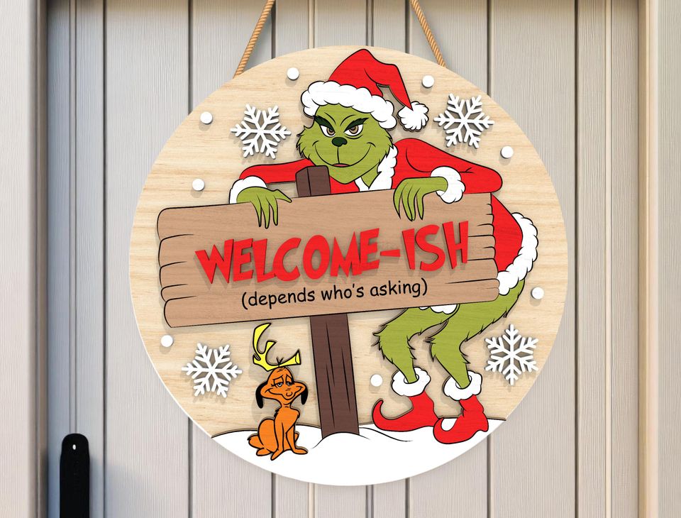Funny Christmas Door Sign