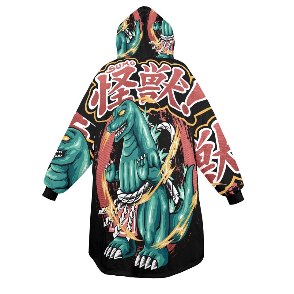 Blanket Hoodie blankets hoodie that is a blanket god zilla Kaiju Gojira