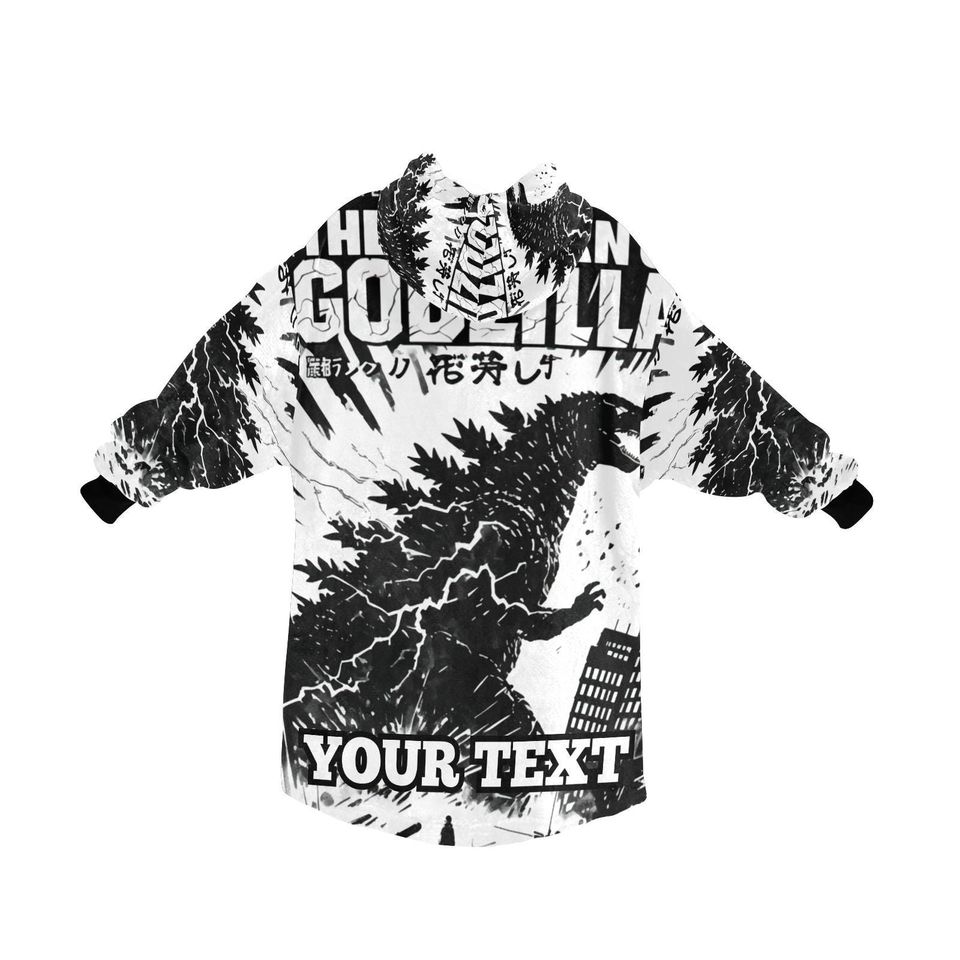 god zilla Kids Hoodie Blanket Personalized Gift