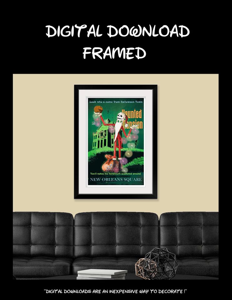 Disneyland Attraction Posters Decor - Vintage Haunted Mansion - Sandy Claws