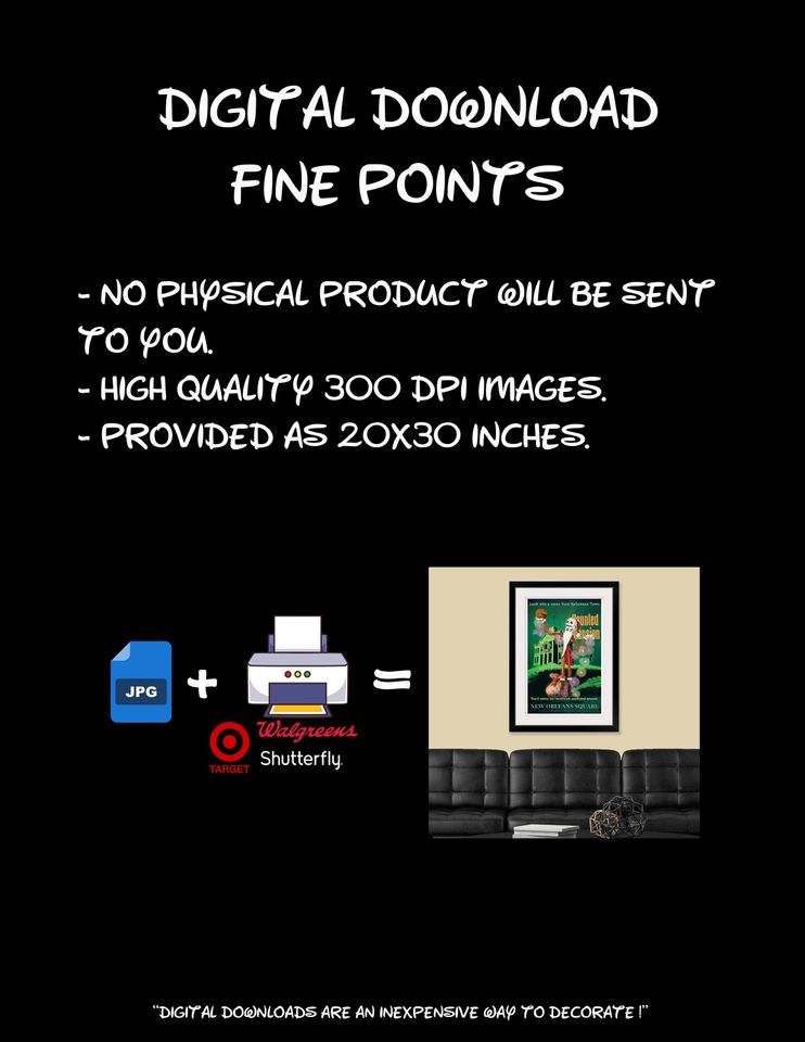 Disneyland Attraction Posters Decor - Vintage Haunted Mansion - Sandy Claws