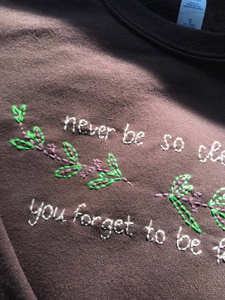 the marjorie embroidered sweatshirt!