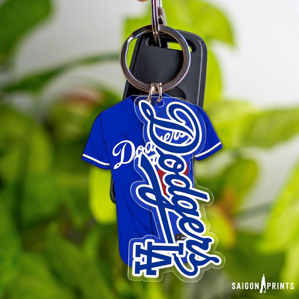 Dodgers Keychain, 3pcs Charm Bundle Ornament, Los Angeles Baseball