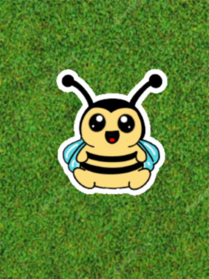 Cute Bumble Bee Sticker, Waterproof Sticker