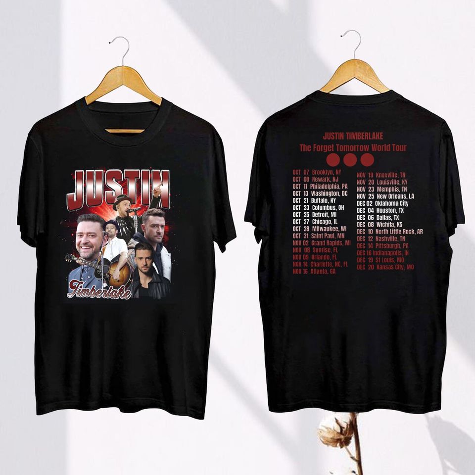 Justin Timberlake Fall Tour 2024 Shirt, Forget Tomorrow Tour 2024, Justin Timberlake Fan Shirt, Justin Timberlake Merch, JT Concert Shirt