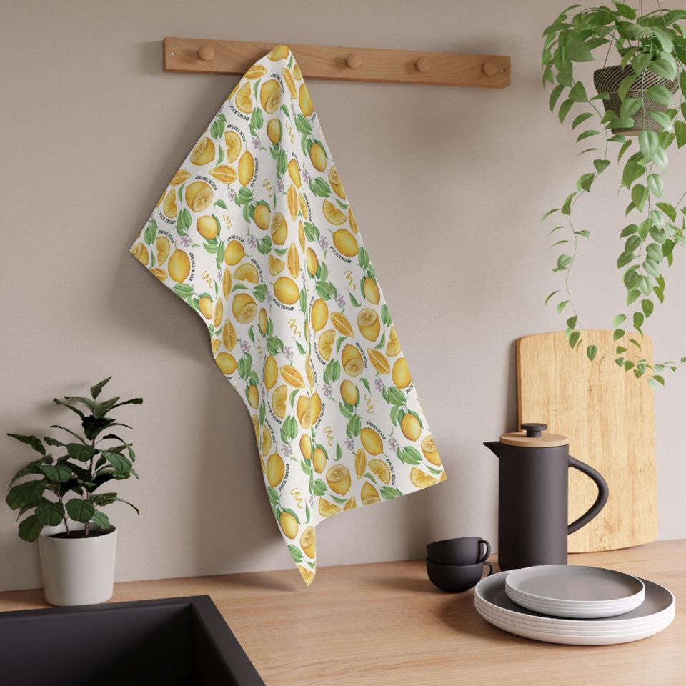 Vintage Lemon Kitchen Towel, Bathroom Towel Set