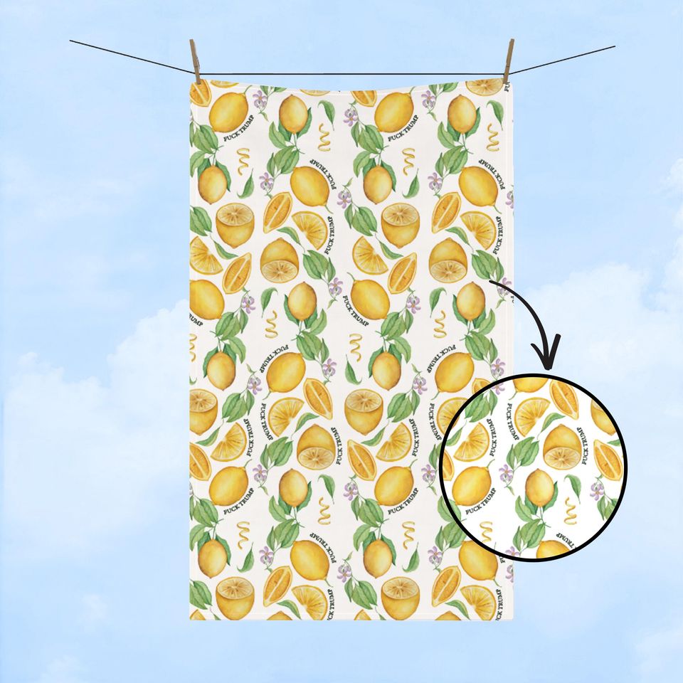 Vintage Lemon Kitchen Towel, Bathroom Towel Set