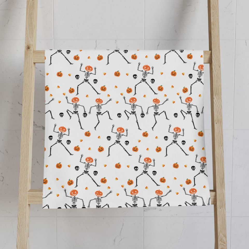 Skeleton Hand Towel, Halloween Spooky Decor Kitchen Bathroom, Trick or Treat
