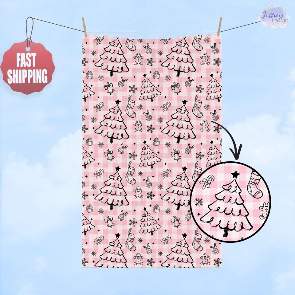 Xmas Light Hand Towel, Christmas Tree Lights Kitchen Towel, Tea Towel,Bathroom Towel Set