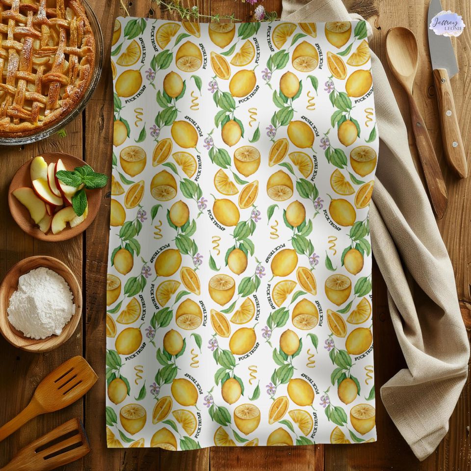 Vintage Lemon Kitchen Towel, Bathroom Towel Set