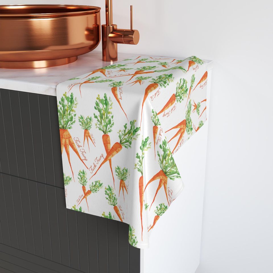 Hand Towel, Carrot Kitchen Towel, Bathroom Towel Set