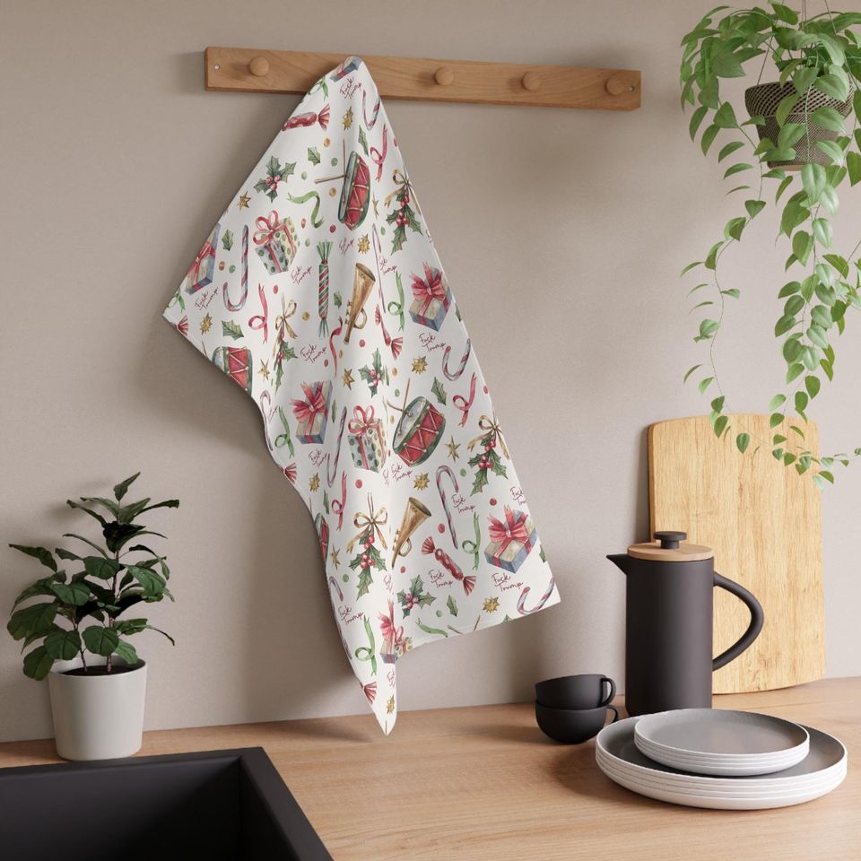 Christmas Hand Towel, Christmas Decor Kitchen Towel