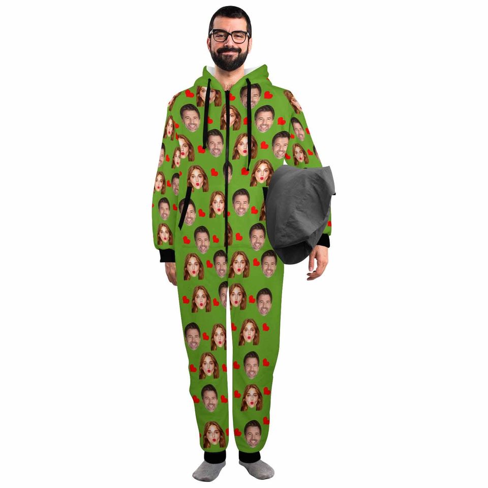 Custom Flannel Family Christmas Pajamas: Personalized Photo Onesie