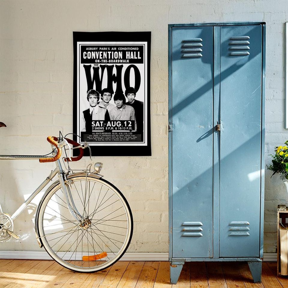 1960s Retro British Rock Music Poster - Textile Vertical Poster