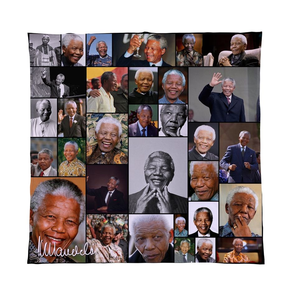 Nelson Mandela Montage Fleece Blanket