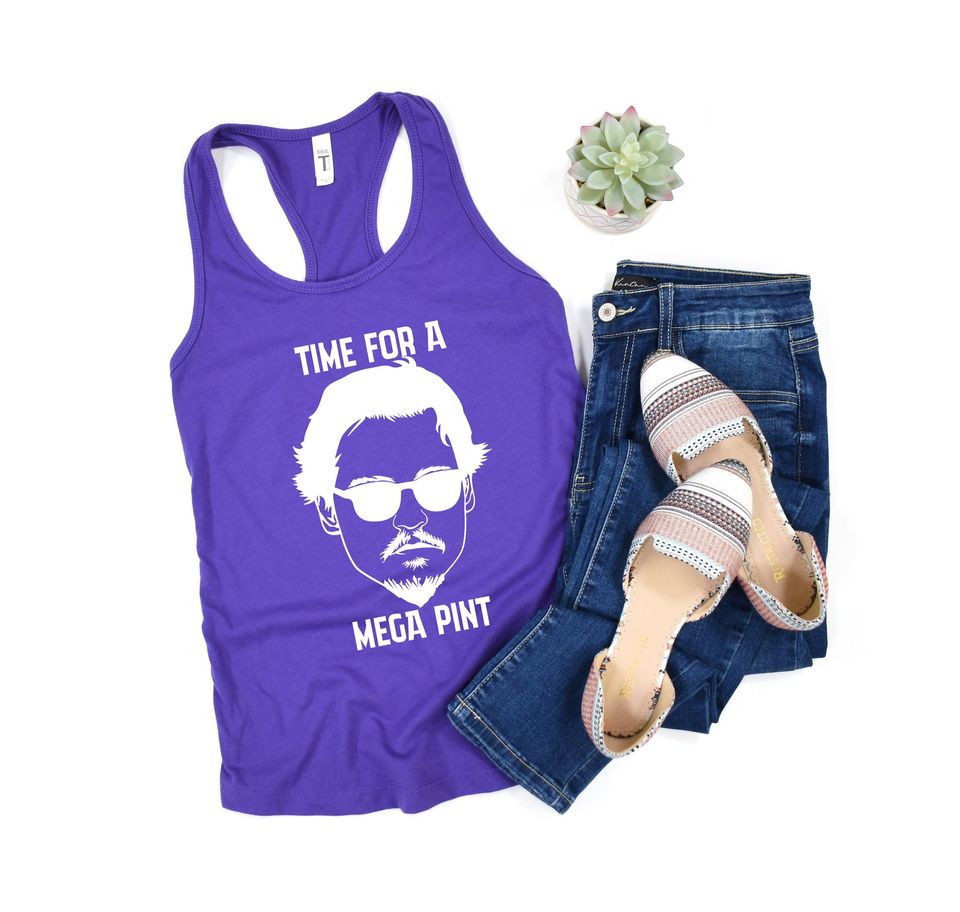 Time for A Mega Pint Tank Top, Johnny Depp Tank Top