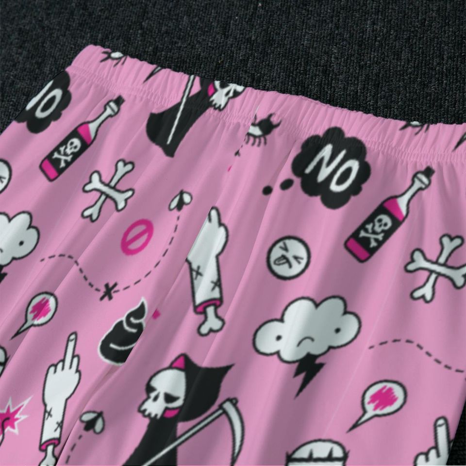 Pink Death 2 Piece Women's Pajamas
