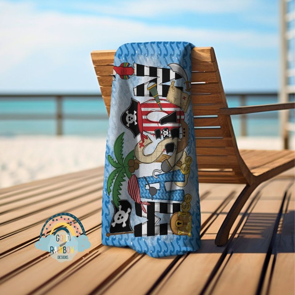 Pirate Captain Beach Towel