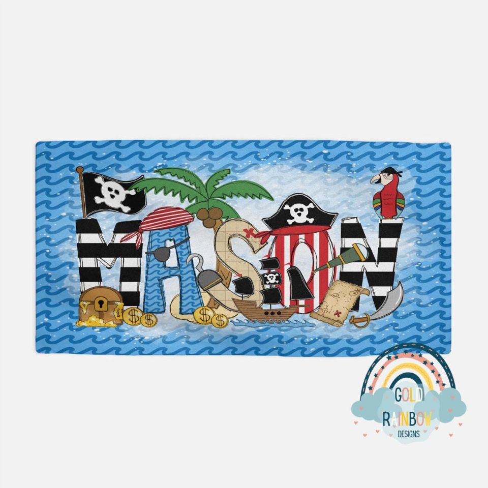 Pirate Captain Beach Towel